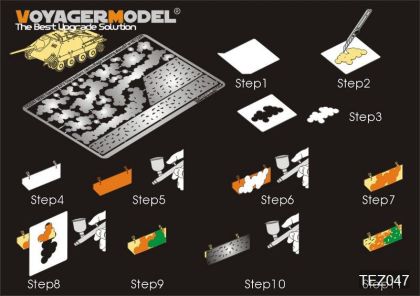 1:35 WWII German AFV Disc pattern camouflage masking stencil 3 (for Hetzer)
