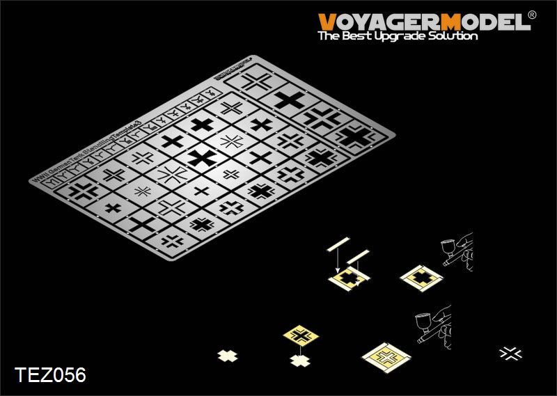 1:35 WWII German tank Stenciling template 3