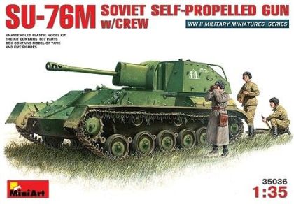 1:35 SU-76M Soviet Self-Propelled Gun w/ crew