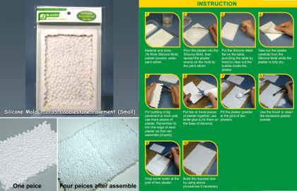 Silicone Mold for 1/35 Cobblestone Pavement (Small)