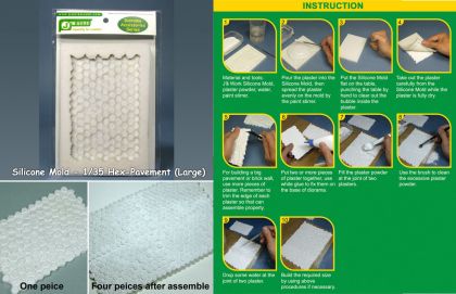 Silicone Mold for 1/35 Hex-Pavement (Large)