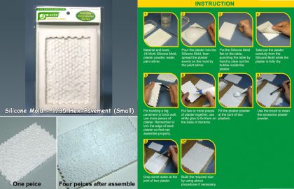 Silicone Mold for 1/35 Hex-Pavement (Small)