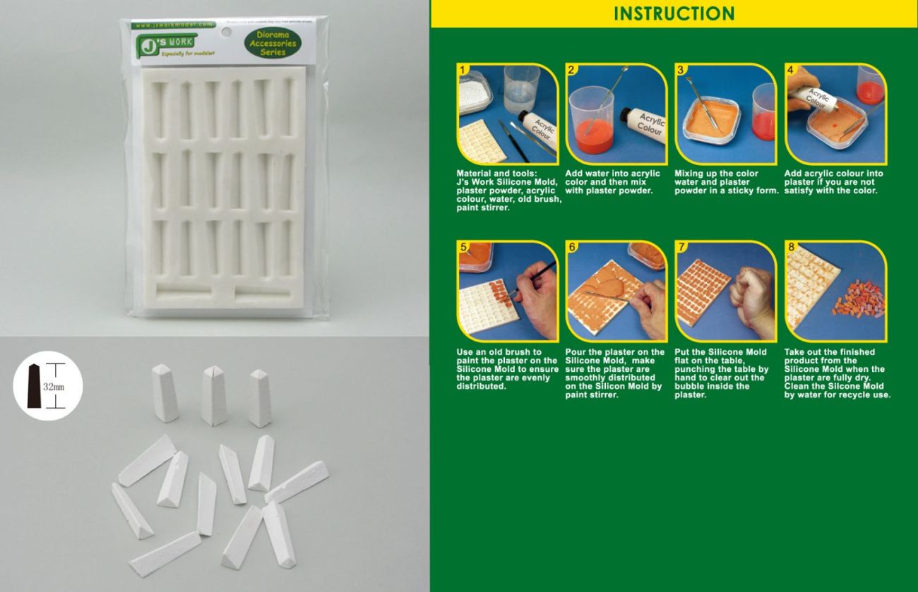 Silicone Mold 1/35 Pillars (Large)