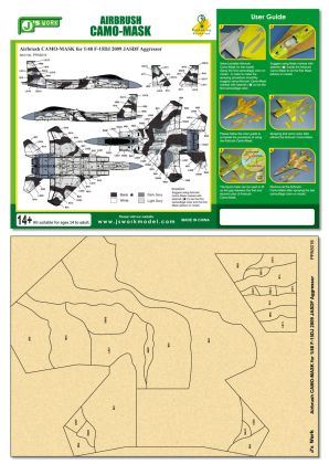 Airbrush CAMO-MASK for
 1/48 F-15DJ 2009 JASDF Aggressor