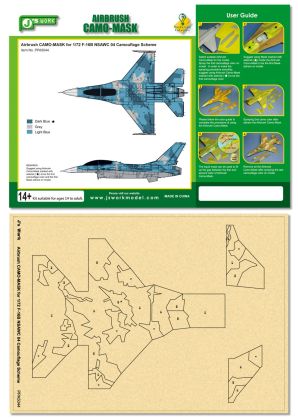 Airbrush CAMO-MASK for
 1/72 F-16B NSAWC 04 Camouflage Scheme