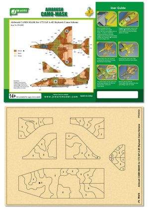 Airbrush CAMO-MASK for
 1/72 IAF A-4E Skyhawk Camo Scheme