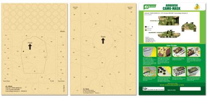 Airbrush CAMO-MASK for 1/35 Chinese 99B MBT Camouflage Scheme 2