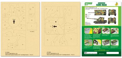 Airbrush CAMO-MASK for 1/35 
155mm Self-Propelled Howitzer AUF 1 Camoflage Scheme