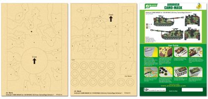 Airbrush CAMO-MASK for 1/35 M109A2 US Army Camouflage Scheme 1