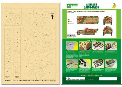Airbrush CAMO-MASK for 1/35 Sd.Kfz 251 D Camouflage Scheme 2
