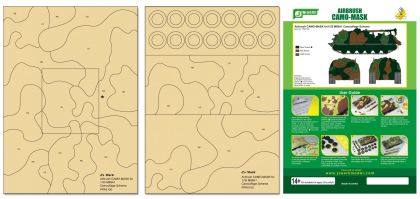 Airbrush CAMO-MASK for1/35 M88A1 Camouflage Scheme