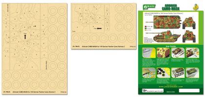 Alrbrush CAMO-MASK for 1/48 German panther Camo Scheme 2