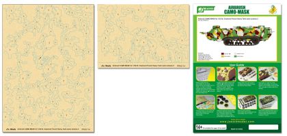 Airbrush CAMO MASK for 1/35 St. Chamond French Heavy Tank camo scheme 2