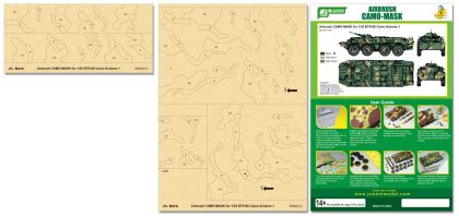 Airbrush CAMO-MASK for 1/35 BTR-80 Camo Scheme 1