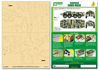Airbrush CAMO-MASK for 1/35 BTR-80 Camo Scheme 2