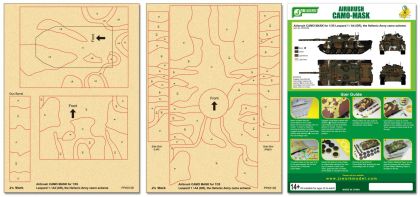 Airbrush CAMO MASK for 1/35 Leopard 1 / A4 (GR), the Hellenic Amry camo scheme