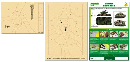 Airbrush CAMO-MASK for 1/35 M4A3E8 Camouflage Scheme (Speical Edition)