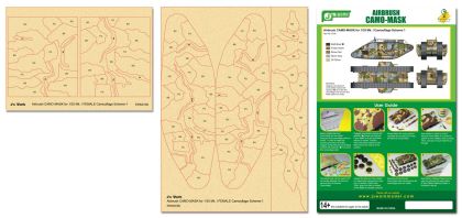Airbrush CAMO-MASK for 1/35 Mk. I Camouflage Scheme 1