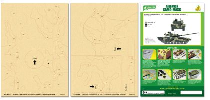 Airbrush CAMO-MASK for 1/35 T14 ARMATA Camouflage Scheme 1