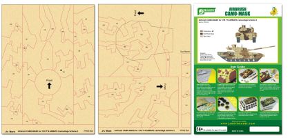 Airbrush CAMO-MASK for 1/35 T14 ARMATA Camouflage Scheme 2