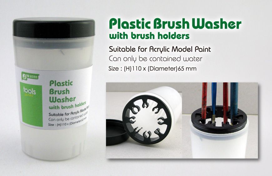 Plastic Brush Washer with Brush Holders