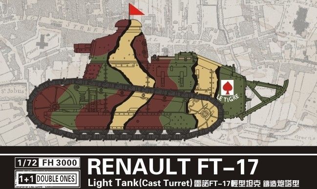 1:72 Renault FT-17 Light Tank (Cast turret)