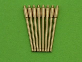 1:700 France 380 mm/45 (14.96in) Model 1935 barrels - for turrets without blastbags (8pcs) - Richelieu, Gascogne and Alsace classes
