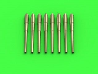1:700 USN 16in/45 (40,6 cm) Mark 1 barrels – for turrets without blastbags (8pcs) – USS Colorado, USS Maryland, USS West Virginia