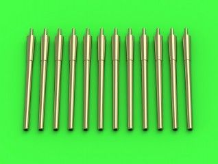 1:700 USN 14in/50 (35,6 cm) gun barrels - for turrets with blastbags (12pcs) - New Mexico (BB-40) and Tennessee (BB-43) classes