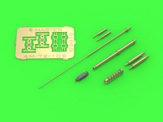 1:72 AH-64 Apache - M230 Chain Gun barrel (30mm), Pitot tubes and tail antenna (resin, PE and turned parts)