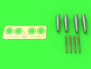 1:48 Hawker Typhoon Mk IB early type cannons with uncovered barrels (4pcs)