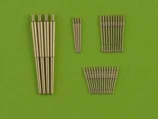 1:350 German destroyer Z-39 (1945) - 150mm (4pcs), 37mm C/30 (4pcs), 37mm M42 (10pcs), 20mm (12pcs) barrels (fit to Dragon model)