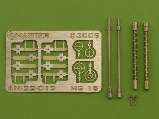 1:32 German aircraft machine gun MG 15 - turned barrels and etched sights (2pcs)