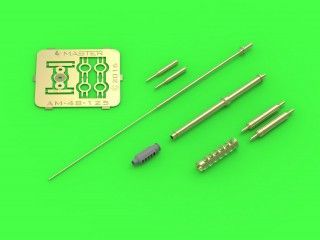 1:48 AH-64 Apache - M230 Chain Gun barrel (30mm), Pitot Tubes and tail antenna (resin, PE and turned parts)