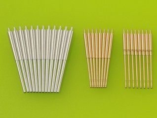 1:200 German battleship Bismarck - secondary and heavy AA armament barrels - 15cm (12 pcs), 10,5 cm (16 pcs)