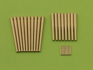 1:200 USS Arizona BB-39 (1941) - secondary and AA armament barrels - 5in/51 (10pcs), 5in/25 (8pcs), Browning .50 (8pcs)