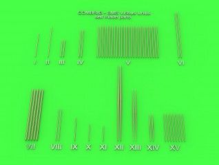 1:350 SMS Viribus Unitis - masts, yards and other turned parts set - fits Combrig model