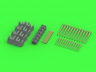 1:350 HMS Belfast armament - 6in (12pcs), 4in (12pcs) barrels - set includes resin correction for 6in gun mounting