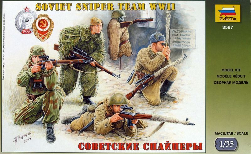 1:35 Soviet Sniper Team WWII