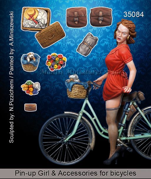 1:35 Pin-up Girl & Accessories for bicycles