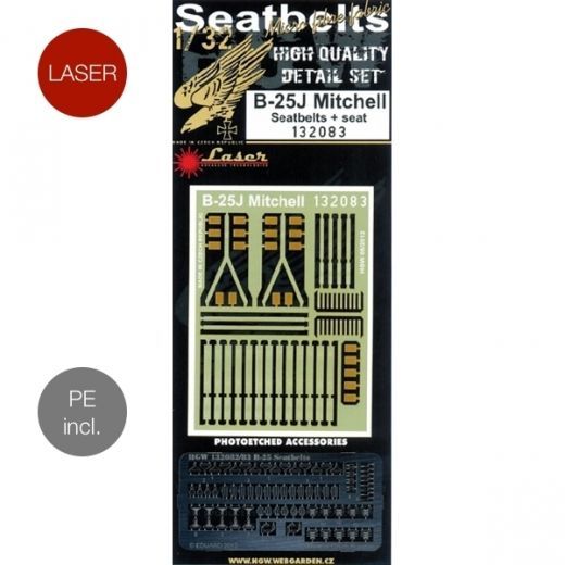 1:32 B-25 Mitchell - Pilot Seat + Seat Belts