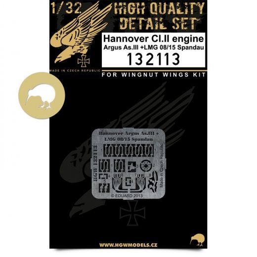 1:32 Hannover Cl.II - Engine + Machine Gun