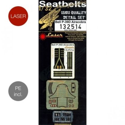 1:32 P-39D Airacobra Seat + Seatbelts