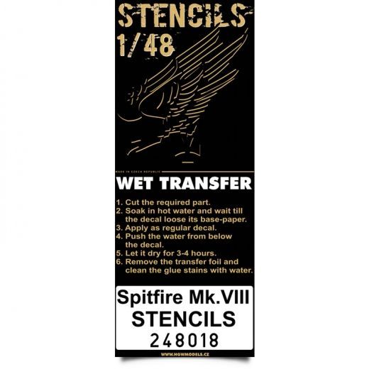 1:48 Spitfire Mk.VIII Stencils
