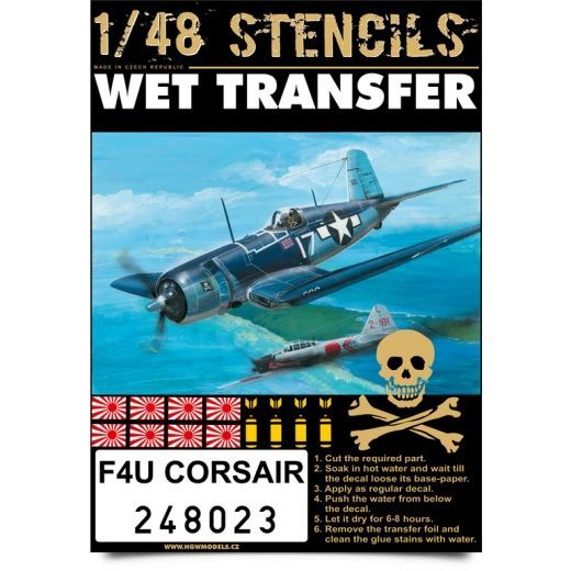 1:48 F4U Corsair Stencils