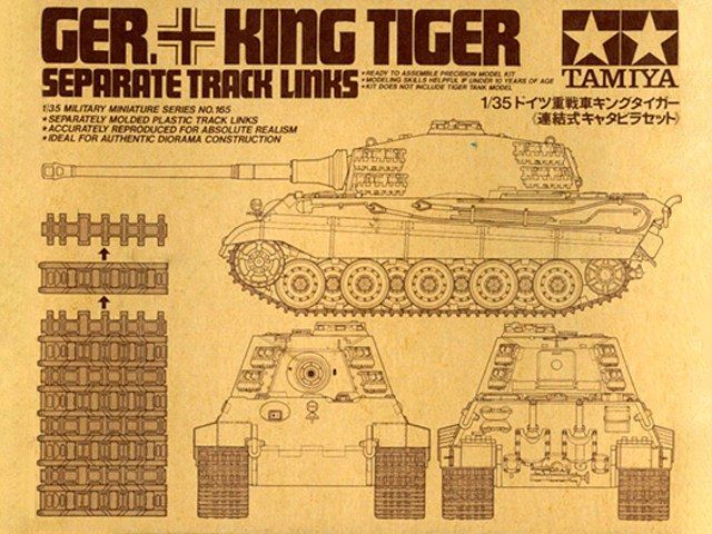 1:35 King Tiger Separate Track Links