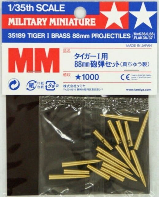 1:35 Tiger I Brass 88mm Projectiles