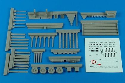 1:48 USAF F-2A flightline trailer (steel platform with racks)
