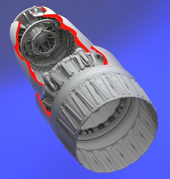 1:32 MiG-23 Flogger  exhaust nozzle - opened position