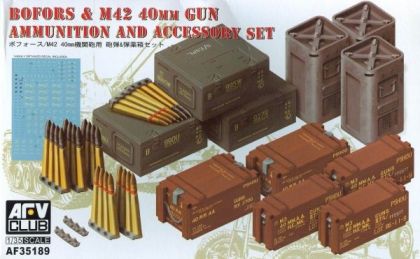 1:35 Bofors and M42 40mm Gun Ammunition and Accesory Set